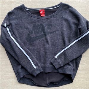 NIKE oversized striped logo sweatshirt